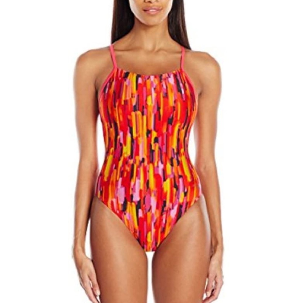 Speedo Women's Pro LT Rainbow Powder Free One Piece Swimsuit Size 30 = Size 4